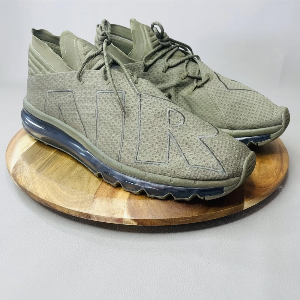 Nike Air Max Flair Mens Green Lace Up Sneakers Size 12 942236-200